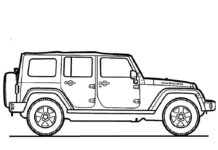 Jeep Rubicon Malbuch zum Ausdrucken