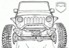 Jeep Wrangler tulostettava värityskirja