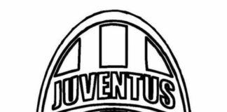 Juventus Turin crest coloring book to print