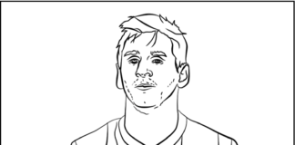 Lionel Messi coloring book to print