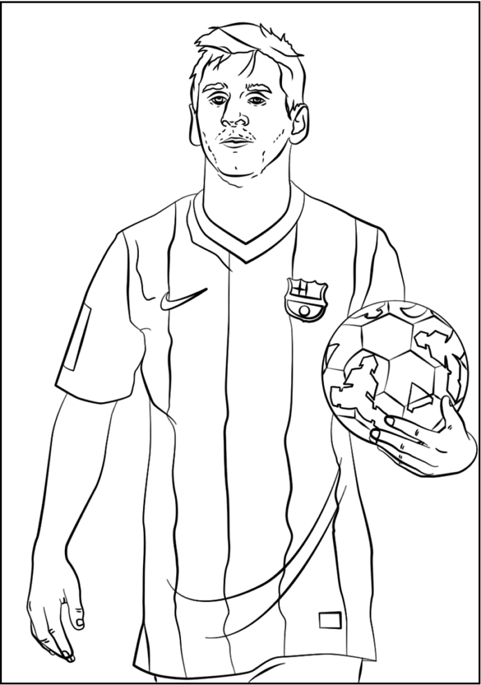 Lionel Messi nyomtatható kifestőkönyv