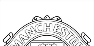 Manchester United crest da colorare libro da stampare