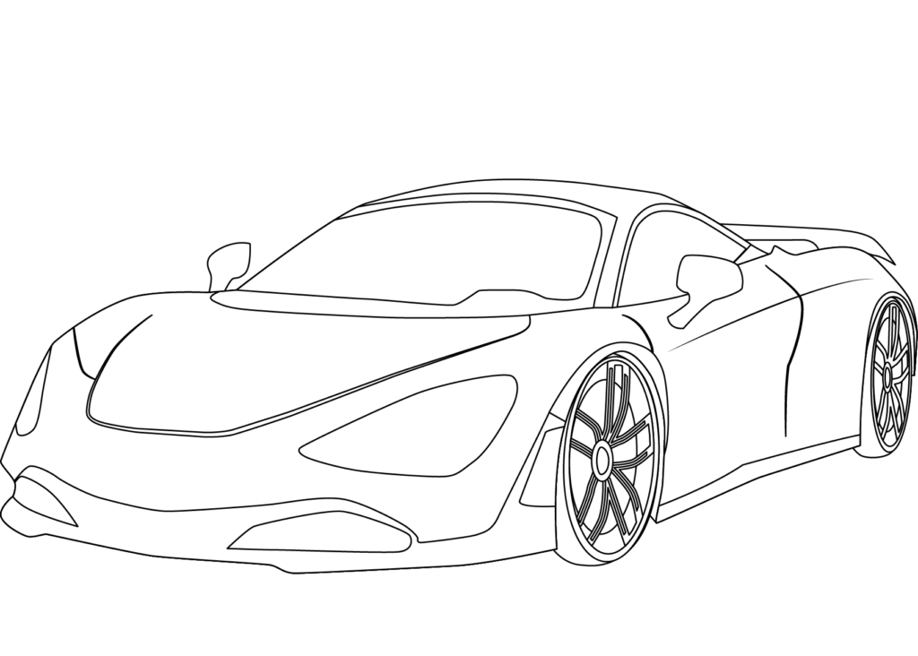 Livro para colorir Mclaren 720S para imprimir e online