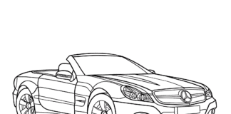 Mercedes Cabrio S Imagem de classe para imprimir