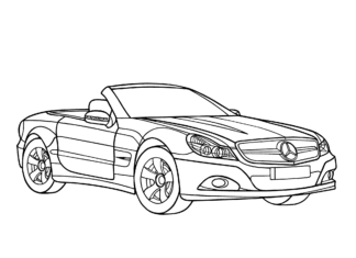 Mercedes Cabrio S Class obrazek do drukowania