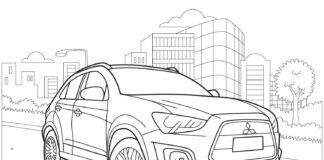 Mitsubishi Asx coloring book to print