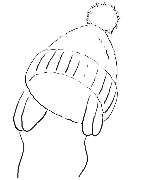 Imagen del sombrero de invierno para imprimir