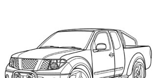 Livro para colorir Nissan Navara para imprimir