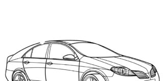 Nissan Primera coloring book to print