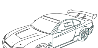 Nissan Skyline coloring book to print