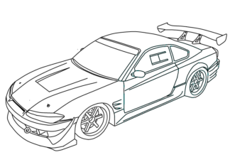 Nissan Skyline coloring book to print