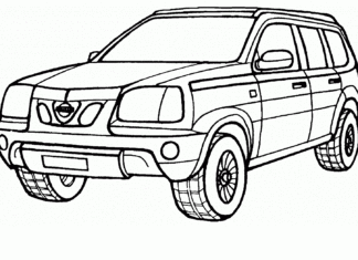 Nissan X trial coloring book to print