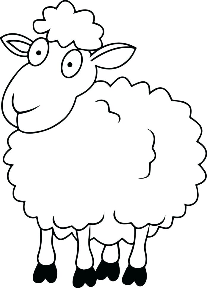 Fekete bárány nyomtatható színezőkönyv