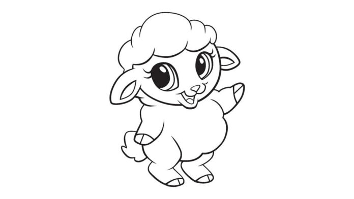 Sweet sheep coloring book to print