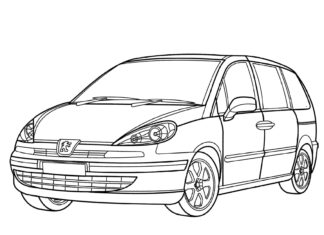 Livre à colorier Peugeot 3008 à imprimer