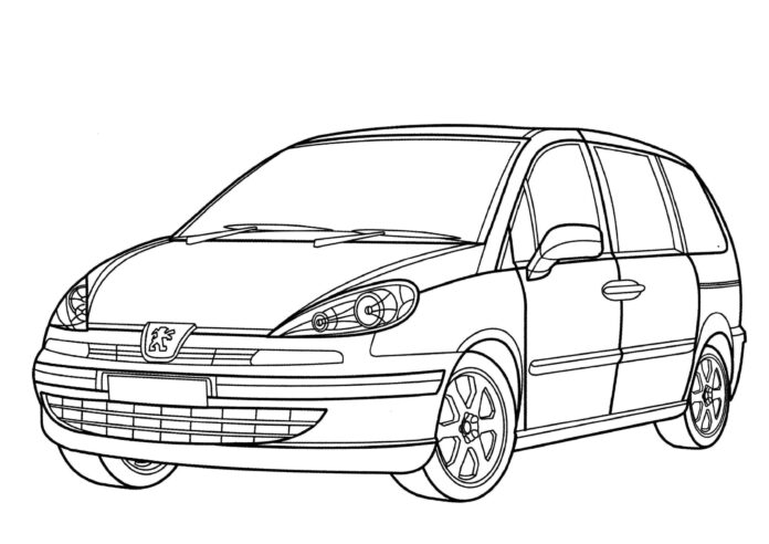 Peugeot 3008 coloring book to print