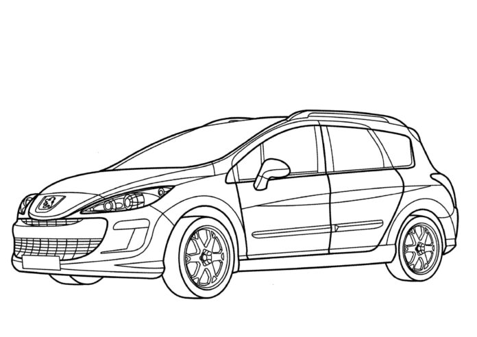 Peugeot 308 coloring book to print