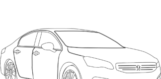 Peugeot 508 coloring book to print