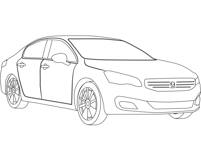 Peugeot 508 coloring book to print