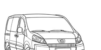 Peugeot 907 coloring book to print