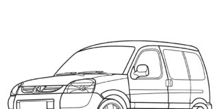 Peugeot Partner coloring book to print