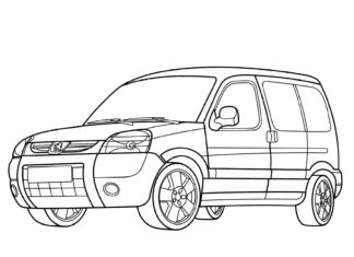 peugeot partner colouring book to print