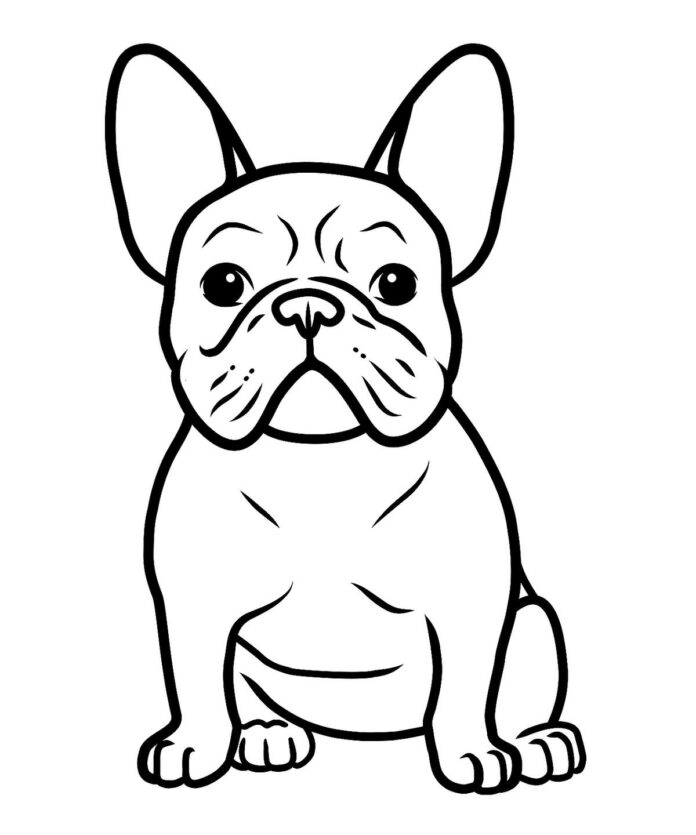 Calm dog coloring book to print