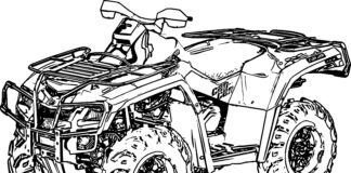 Livre de coloriage de Quad Atv à imprimer