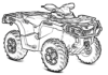 Off-road quad coloring book to print