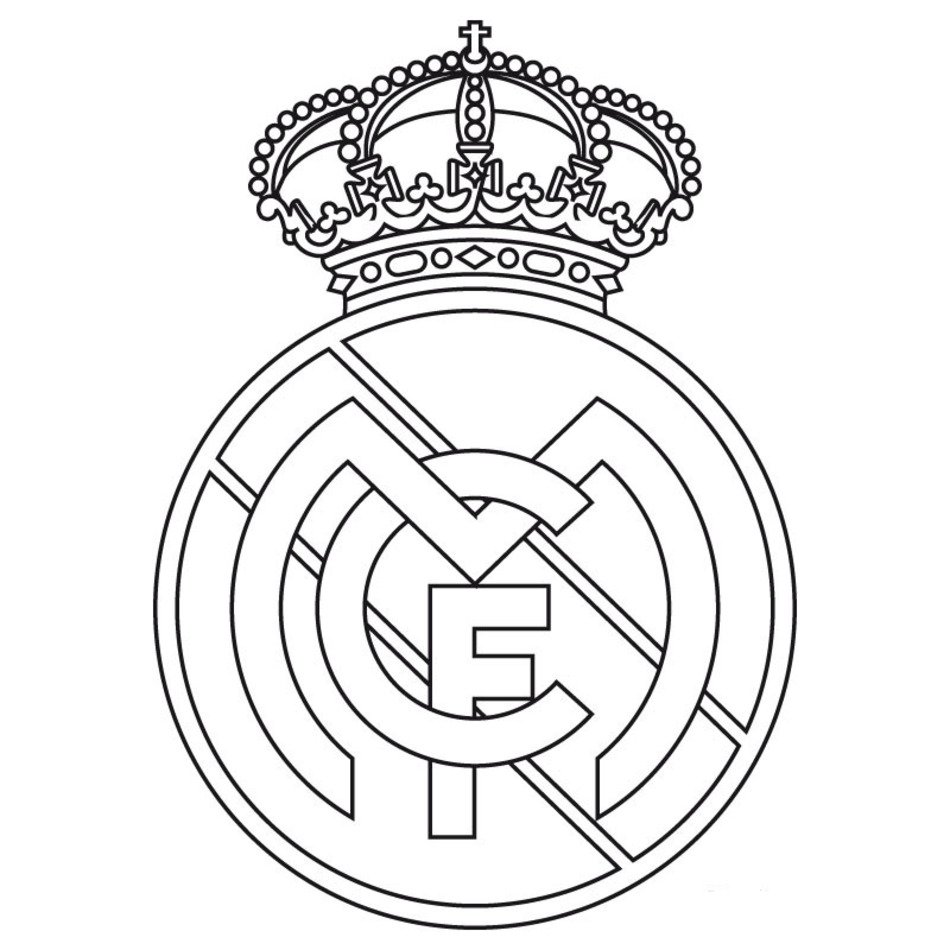 real madrid soccer logo coloring pages