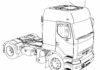 Farvelægningsbog med Renault lastbil til udskrivning