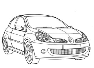 Renault Clio coloring book to print