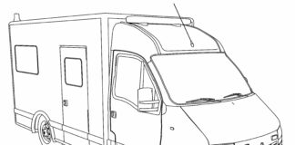 Renault camper coloring book to print