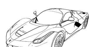 Sporty Aston Martin coloring book to print