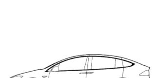 Tesla X coloring book to print