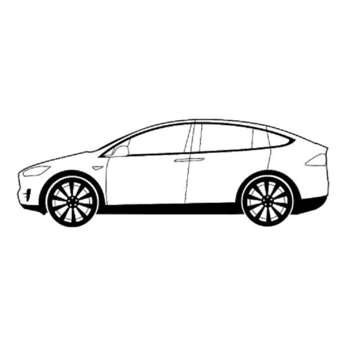 Tesla X tulostettava värityskirja
