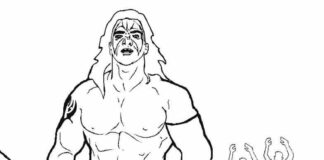 WWE Warrior coloring book to print