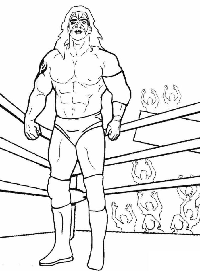 Wojownik WWE kolorowanka do drukowania