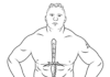 Wrestling Brock Lesnar coloring book to print