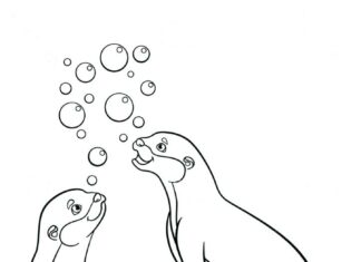 Otter Malbuch druckbares Bild