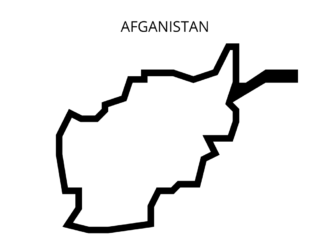 afganistan mapa kolorowanka do drukowania