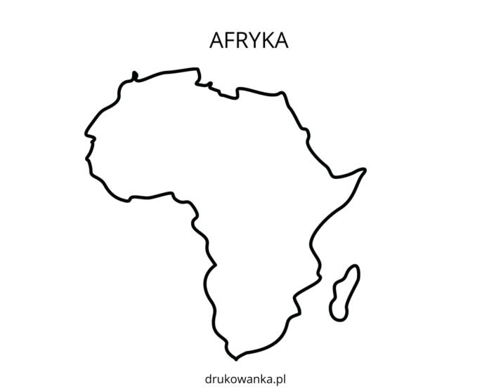 アフリカの地図塗り絵印刷