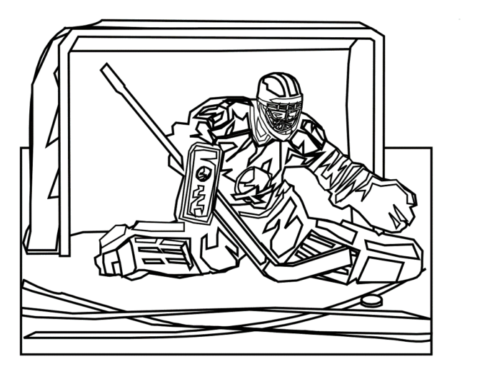 field hockey action coloring book to print