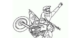 motorcycle stunts coloring book to print