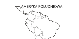 ameryka południowa mapa kolorowanka do drukowania