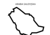 mapa Saudskej Arábie na vyfarbenie k vytlačeniu