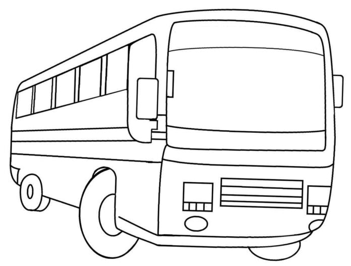 imagen imprimible de un autobús urbano