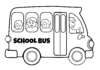 スクールバスの印刷用画像