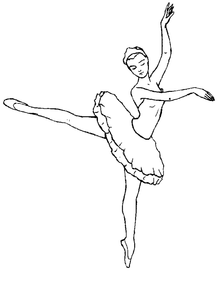 Baletnica ćwiczy obrazek do drukowania