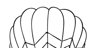 balloon with basket coloring book to print